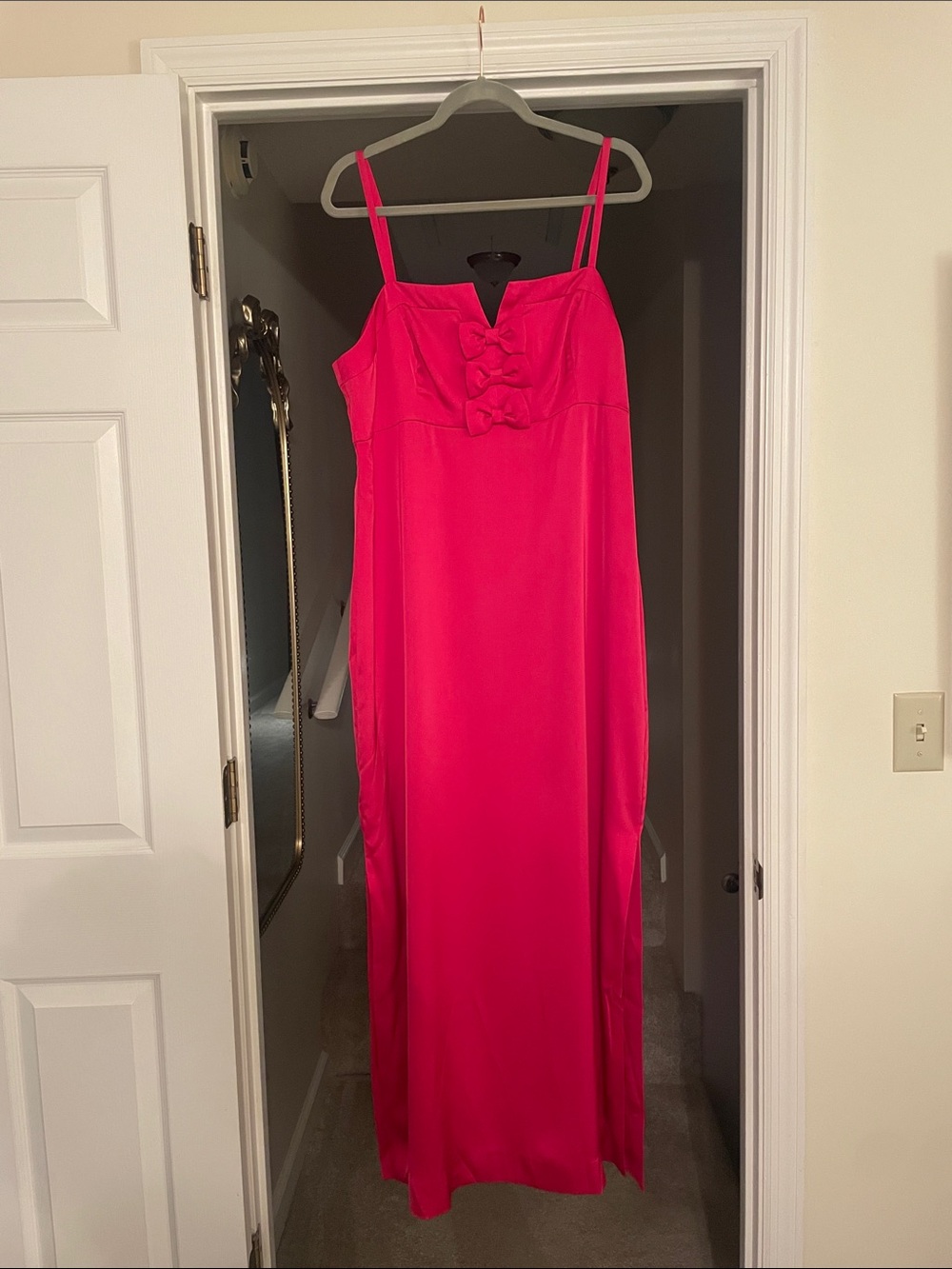 NWT Lilly Pulitzer Jean Maxi Dress Raspberry Rouge Size 16 - Picture 5 of 9